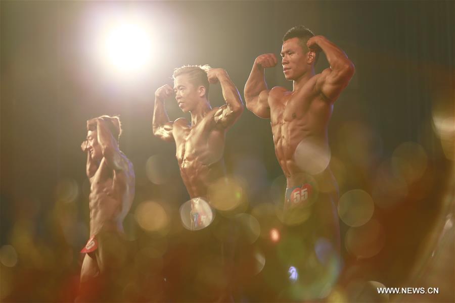 More than 200 contestants attended a bodybuilding culture festival on Friday in Xuyi. 