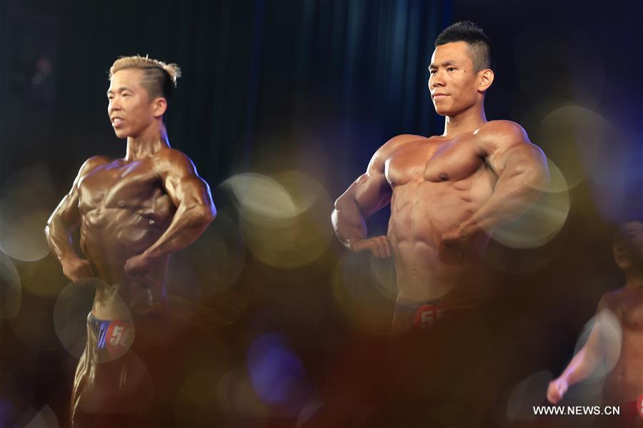 More than 200 contestants attended a bodybuilding culture festival on Friday in Xuyi. 