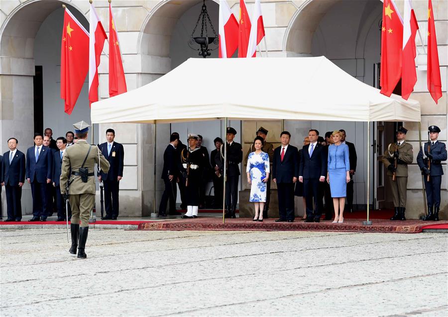 POLAND-WARSAW-CHINA-XI JINPING-WELCOMING CEREMONY