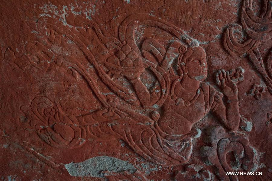 The Bazhong Grottoes feature carving and painting of the figures in Tang Dynasty. 