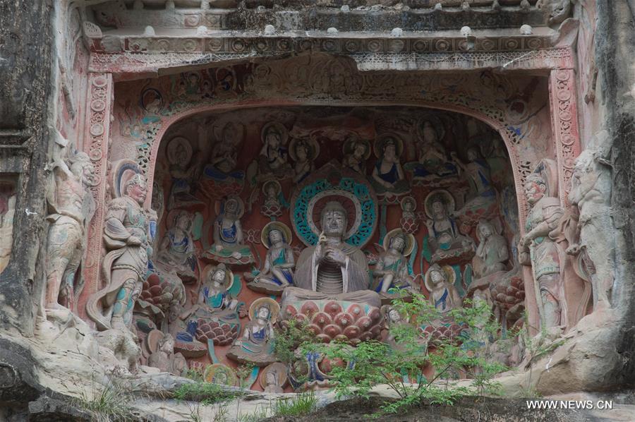 The Bazhong Grottoes feature carving and painting of the figures in Tang Dynasty. 