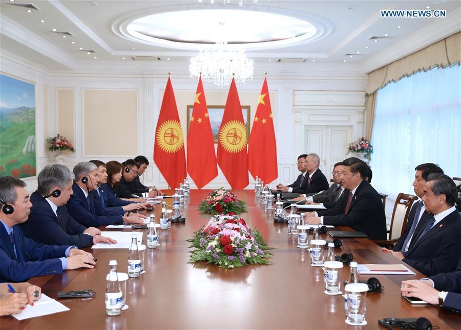 UZBEKISTAN-XI JINPING-KYRGYZ PRESIDENT-MEETING