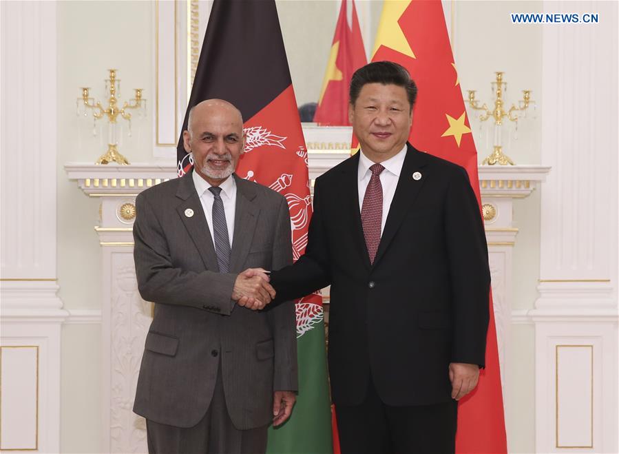 UZBEKISTAN-XI JINPING-GHANI-MEETING 