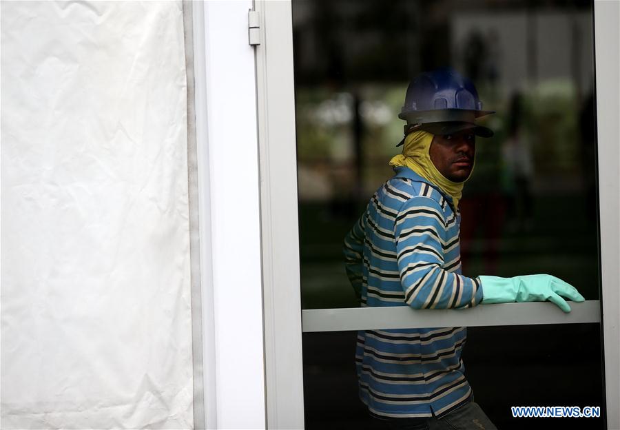 Photo taken on June 23, 2016 shows the Rio 2016 olympic village in Rio de Janeiro, Brazil.