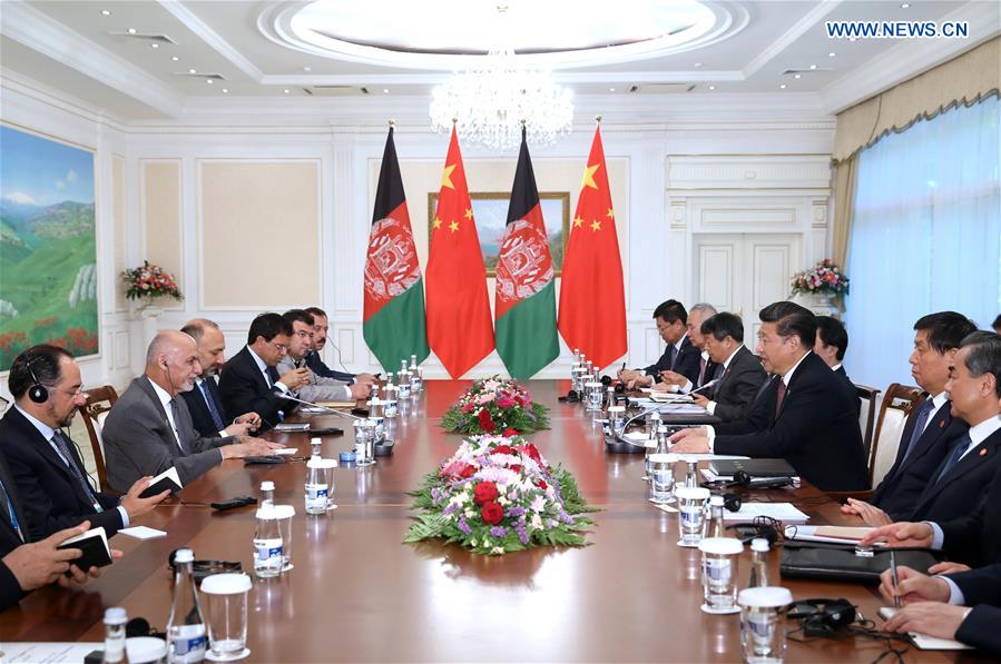 UZBEKISTAN-XI JINPING-GHANI-MEETING 