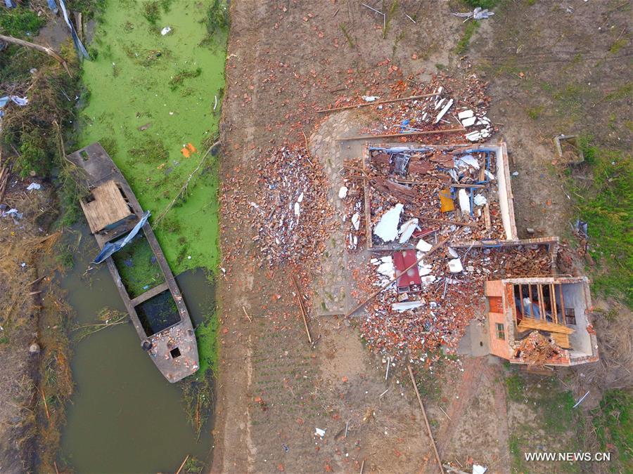 The death toll has climbed to 99 after a fierce tornado and storm hit east China's Jiangsu Province, leaving 846 others injured, local authorities said Sunday.