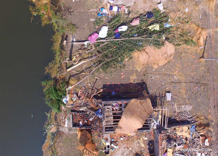 The death toll has climbed to 99 after a fierce tornado and storm hit east China's Jiangsu Province, leaving 846 others injured, local authorities said Sunday.