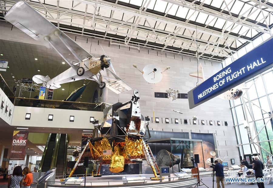 A press preview for the re-opening of the 'Boeing Milestones of Flight Hall' is held at the National Air and Space Museum in Washington D.C., the United States, on June 28, 2016.