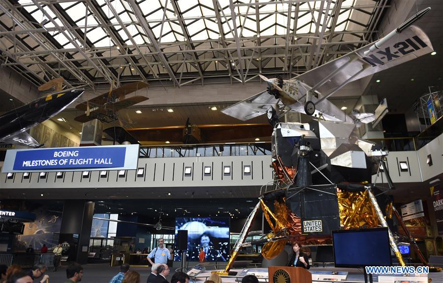 A press preview for the re-opening of the 'Boeing Milestones of Flight Hall' is held at the National Air and Space Museum in Washington D.C., the United States, on June 28, 2016.