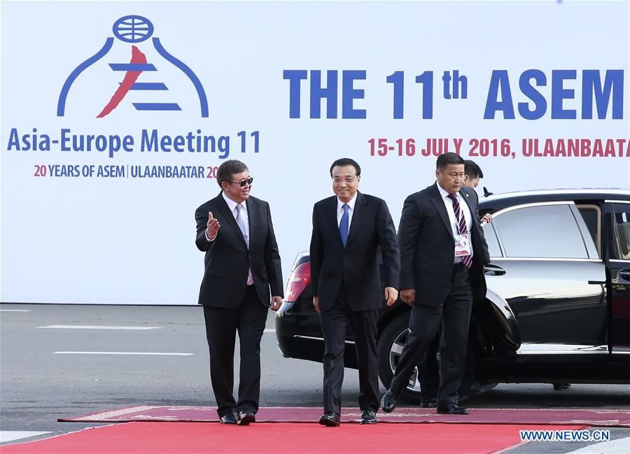 MONGOLIA-ULAN BATOR-CHINESE PREMIER-ASEM SUMMIT