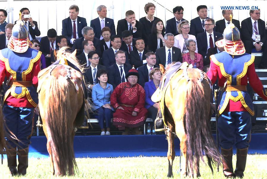 MONGOLIA-ULAN BATOR-CHINESE PREMIER-ASEM SUMMIT-NAADAM PERFORMANCE 