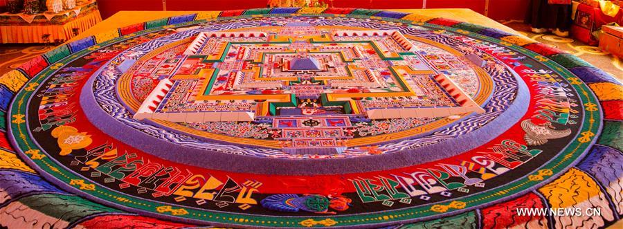 CHINA-TIBET-XIGAZE-KALACHAKRA RITUAL-COLORED SAND MANDALA (CN)