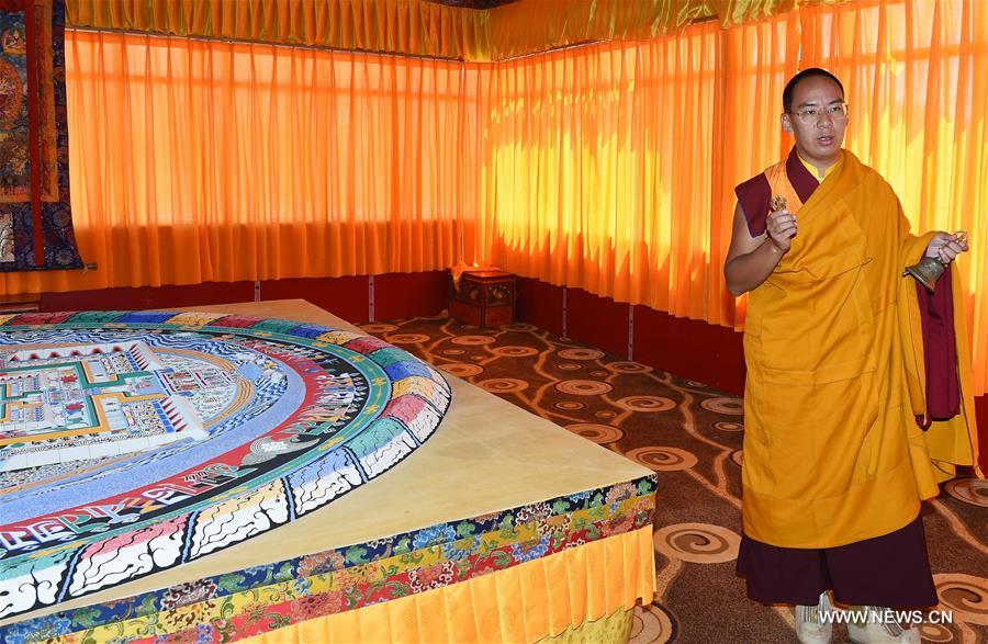 CHINA-TIBET-XIGAZE-KALACHAKRA RITUAL-COLORED SAND MANDALA (CN)