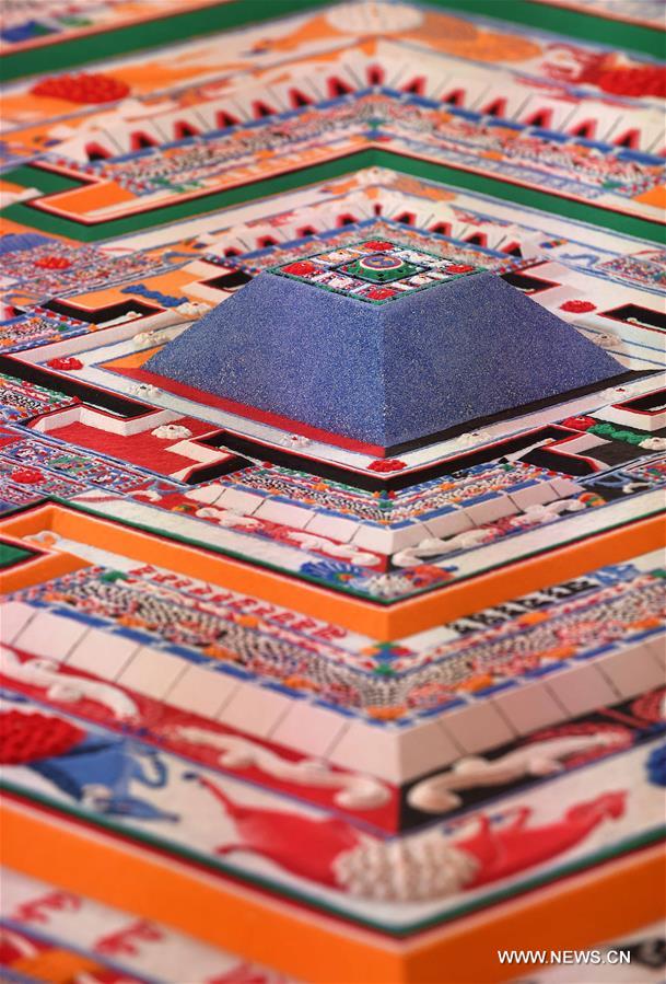 CHINA-TIBET-XIGAZE-KALACHAKRA RITUAL-COLORED SAND MANDALA (CN)