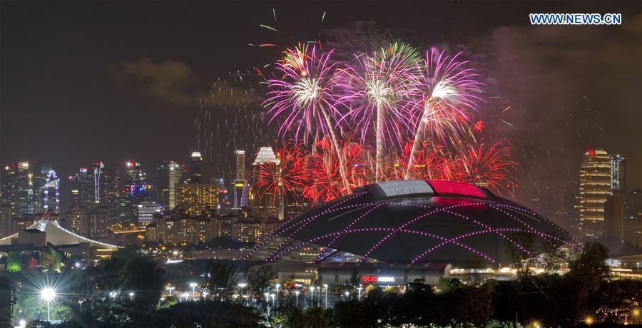 SINGAPORE-NATIONAL DAY PARADE-FIREWORK-PREVIEW