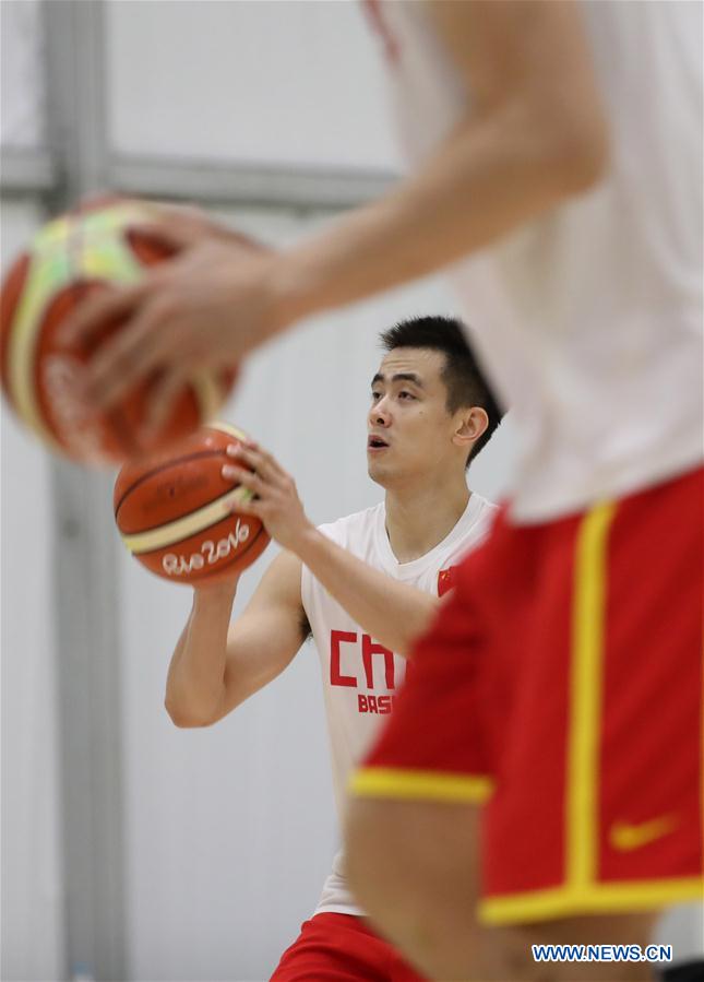 (SP)BRAZIL-RIO DE JANEIRO-OLYMPICS-MEN'S BASKETBALL-CHINA-TRAINING