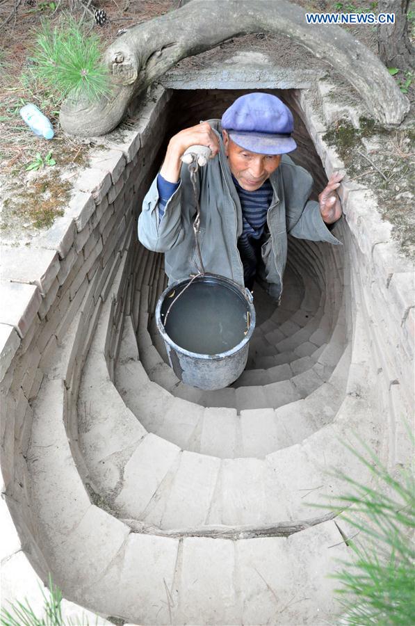 CHINA-GANSU-OLD MEN-TREE PLANTING (CN) 