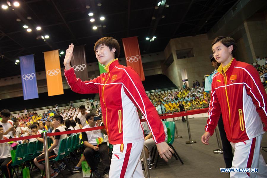 CHINA-MACAO-OLYMPIANS-VISIT (CN)