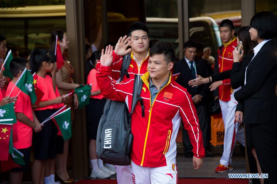 CHINA-MACAO-MAINLAND OLYMPIANS-VISIT (CN)