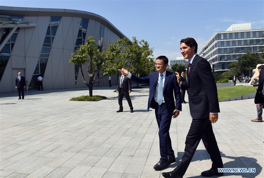 (G20 SUMMIT)CHINA-HANGZHOU-CANADA-PM-JACK MA-ALIBABA (CN)