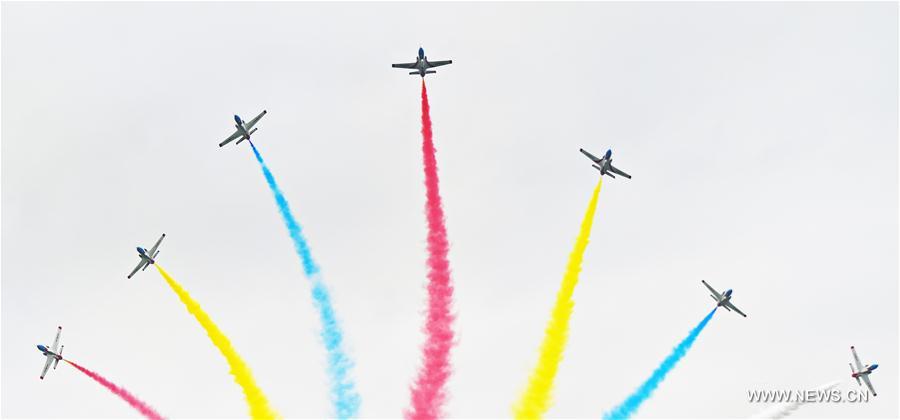 The open day aims to demonstrate the achievements of Chinese People's Liberation Army (PLA) air force and enhance the public awareness of aerospace safety.