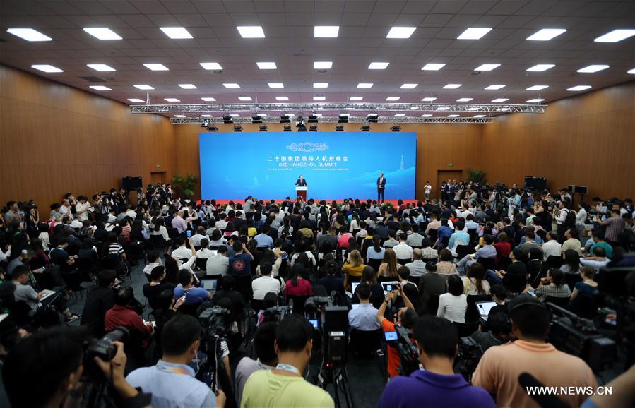 (G20 SUMMIT)CHINA-HANGZHOU-G20-UN-BAN KI-MOON-PRESS CONFERENCE (CN)