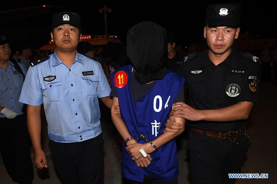 CHINA-NANJING-TELECOM FRAUD SUSPECTS-RETURN (CN) 