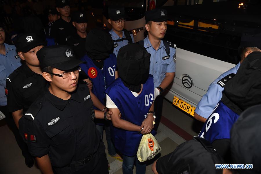 CHINA-NANJING-TELECOM FRAUD SUSPECTS-RETURN (CN) 