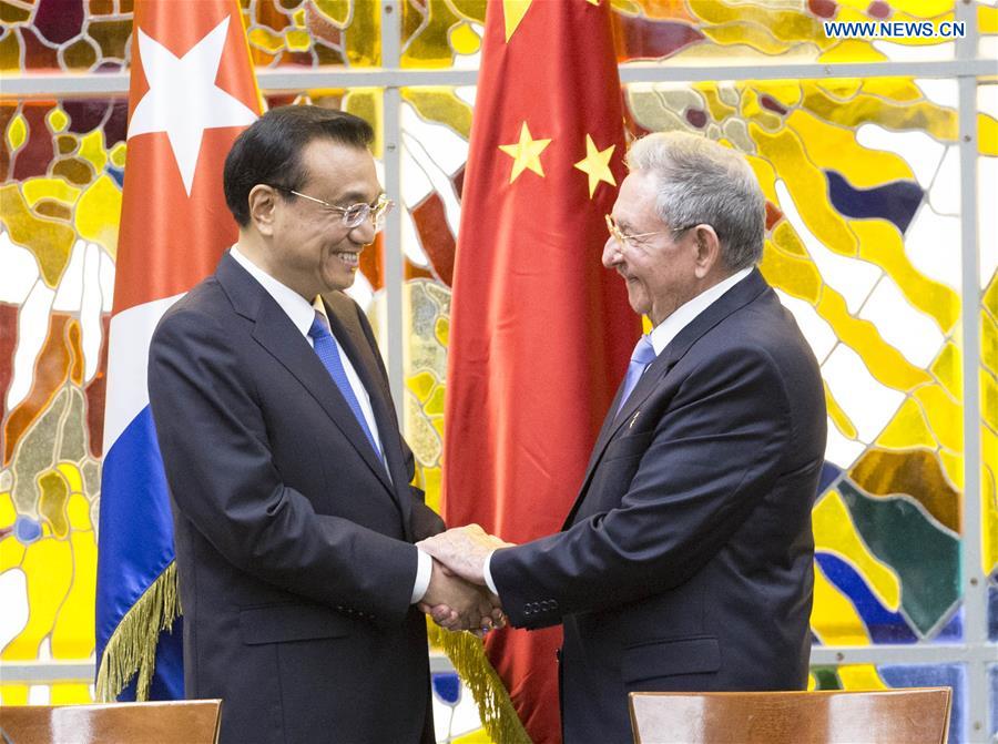 CUBA-HAVANA-CHINESE PREMIER-SIGNING CEREMONY