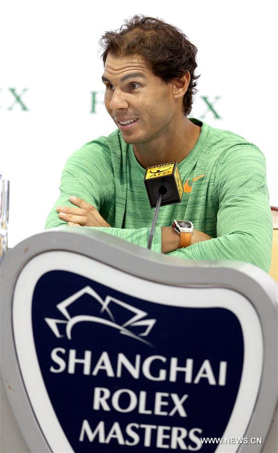 (SP)CHINA-SHANGHAI-TENNIS-SHANGHAI MASTERS-NADAL-PRESS CONFERENCE