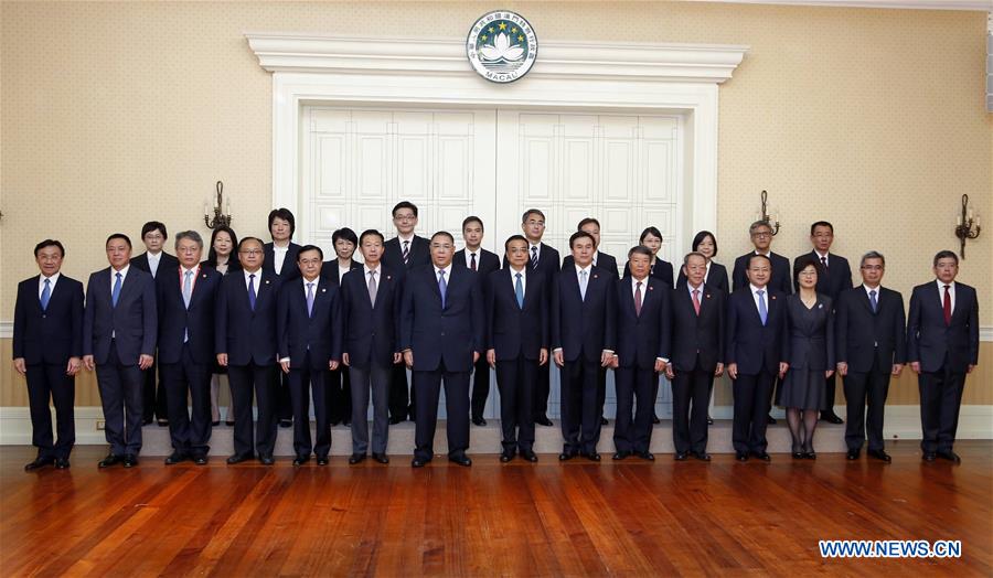 CHINA-MACAO-LI KEQIANG-SAR GOVERNMENT-HEADQUARTERS-VISIT (CN)