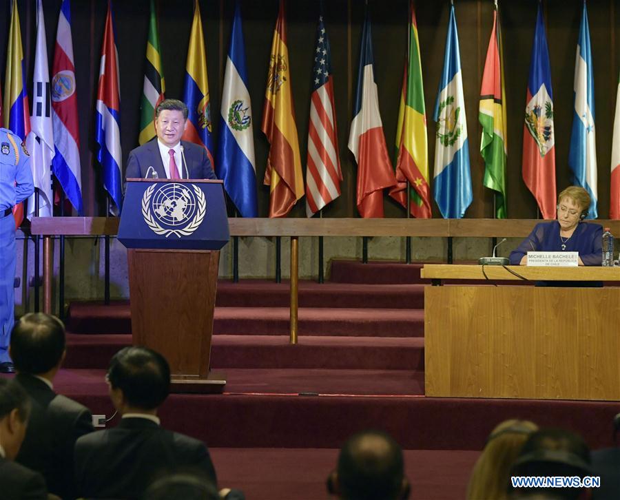 CHILE-CHINESE PRESIDENT-MEDIA SUMMIT-SPEECH