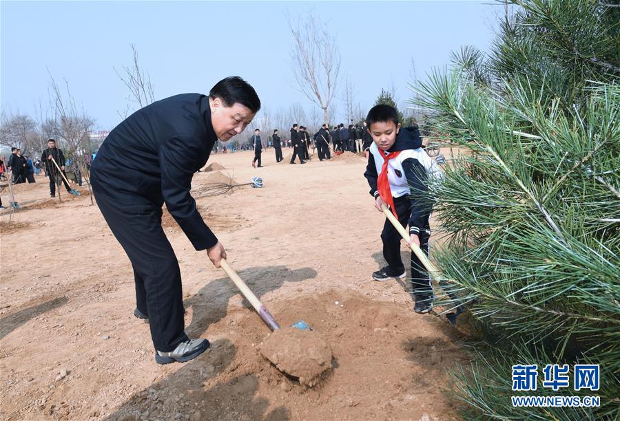 （XHDW）（7）黨和國家領導人參加首都義務植樹活動