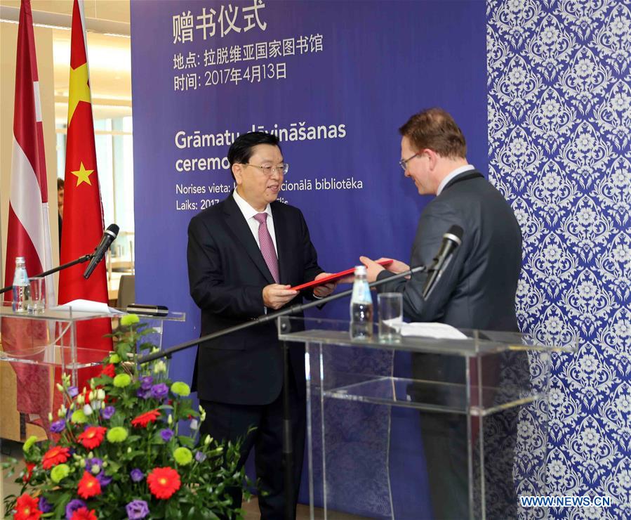 LATVIA-CHINA-ZHANG DEJIANG-VISIT (CN)