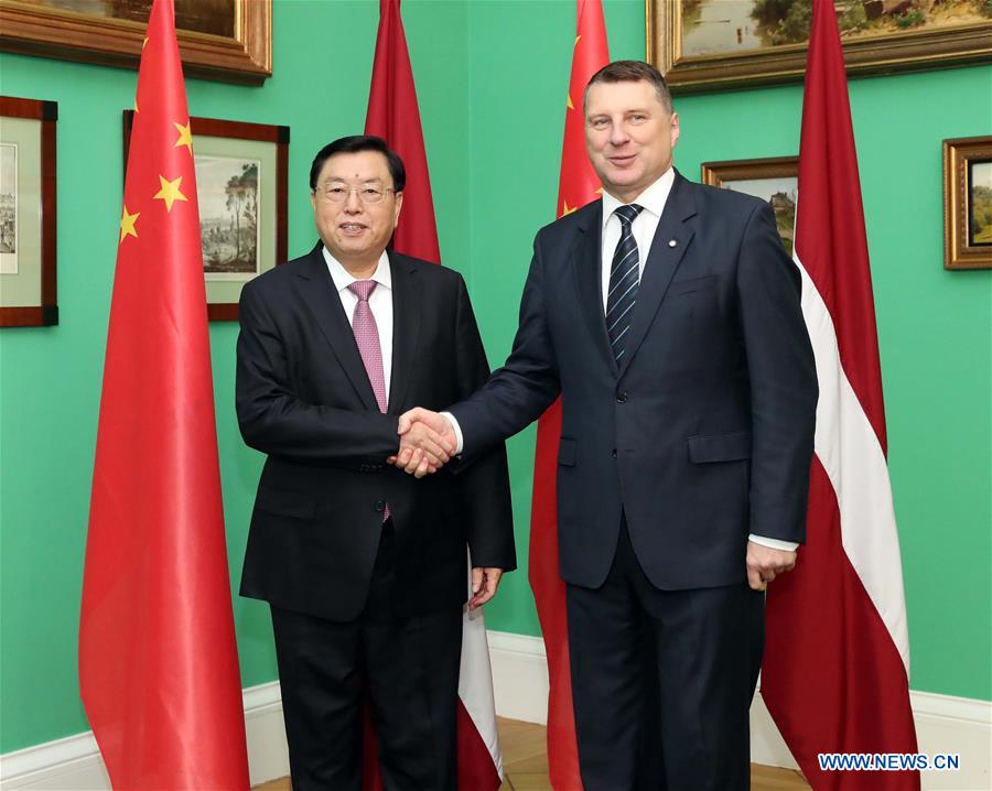 LATVIA-CHINA-ZHANG DEJIANG-VISIT (CN)