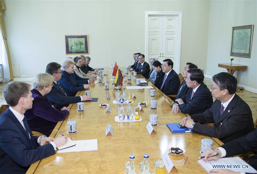 LITHUANIA-VILNIUS-ZHANG DEJIANG-VISIT (CN)
