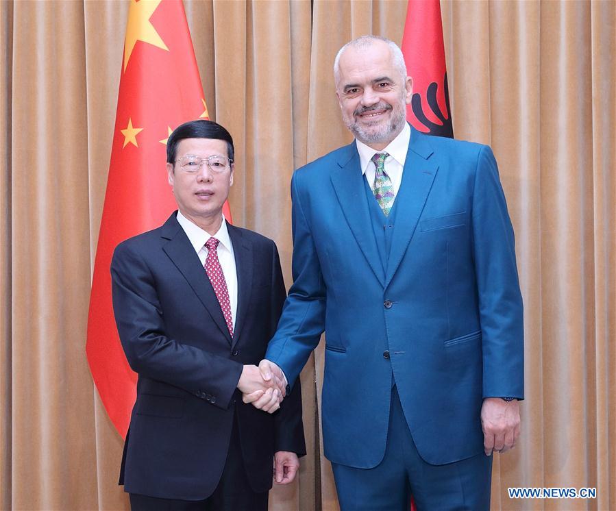 ALBANIA-CHINA-ZHANG GAOLI-RAMA-TALKS 