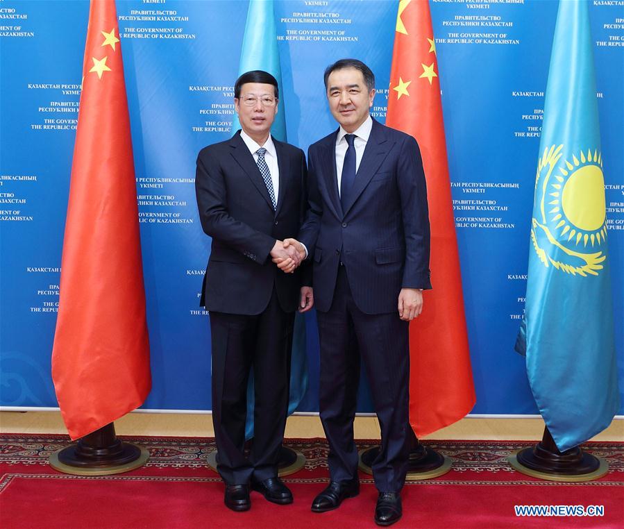 KAZAKHSTAN-CHINA-ZHANG GAOLI-SAGINTAYEV-MEETING