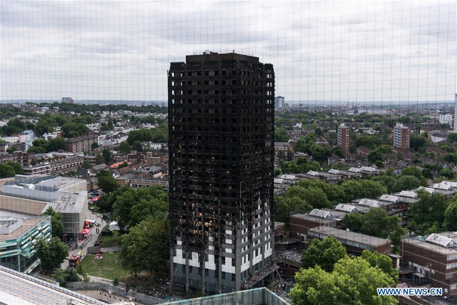 BRITAIN-LONDON-GRENFELL TOWER-FIRE-AFTERMATH