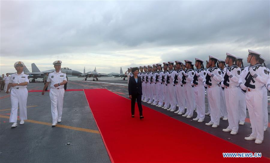 CHINA-HONG KONG-AIRCRAFT CARRIER FORMATION-RECEPTION (CN)