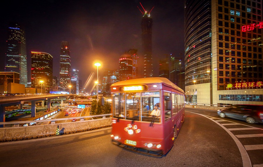 Night riders in Beijing