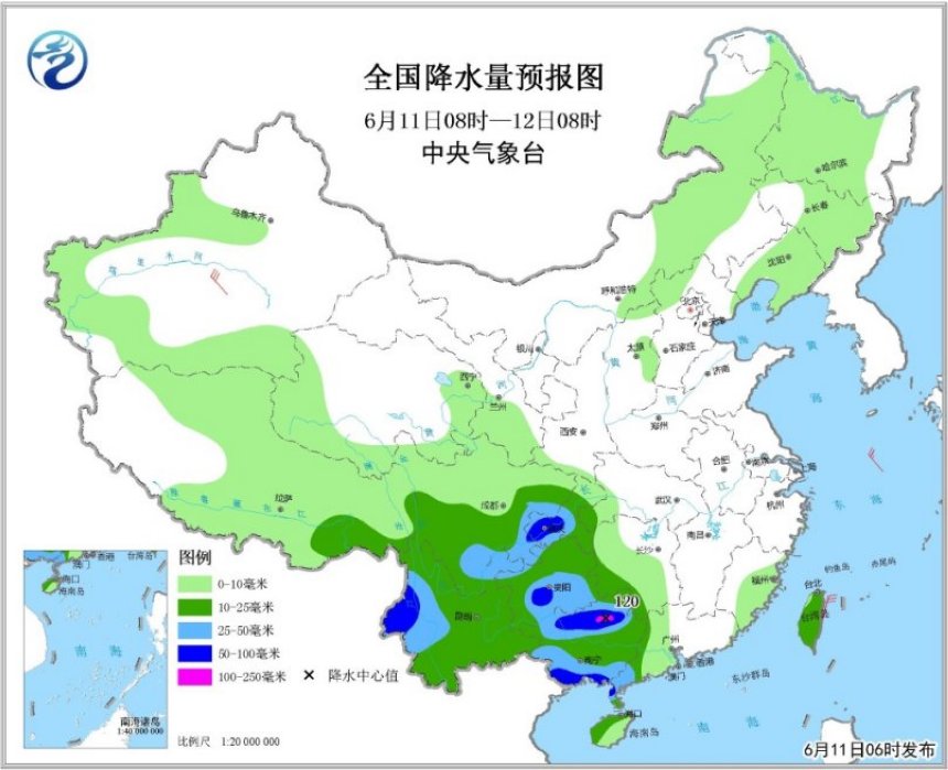 强降雨将从西南启程 暴雨明日再袭广东