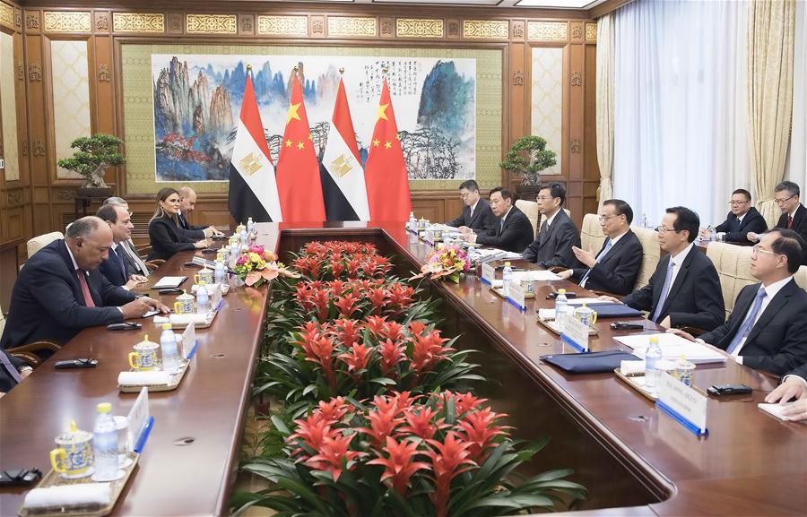 CHINA-BEIJING-LI KEQIANG-EGYPTIAN PRESIDENT-MEETING (CN)