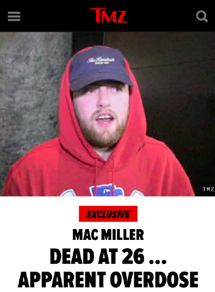 26岁说唱歌手Mac Miller家中去世 疑因服药物过