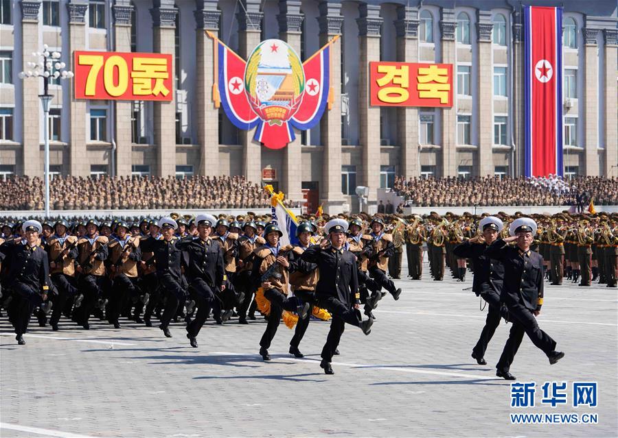 9月9日，朝鮮在平壤舉行盛大閱兵式和群眾花車游行，熱烈慶祝建國70周年。新華社記者邢廣利 攝