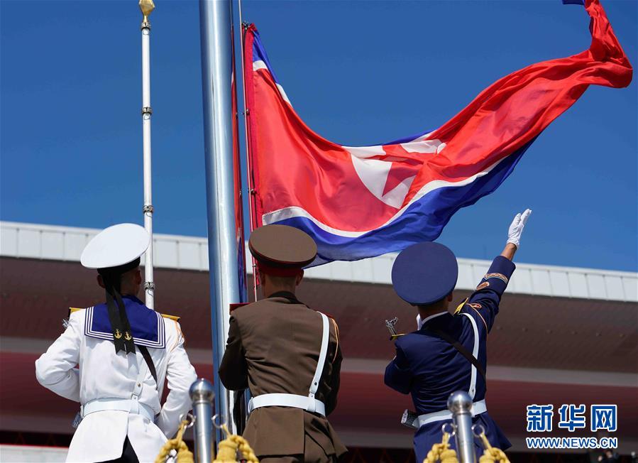 9月9日，朝鮮在平壤舉行盛大閱兵式和群眾花車游行，熱烈慶祝建國70周年。新華社記者邢廣利 攝