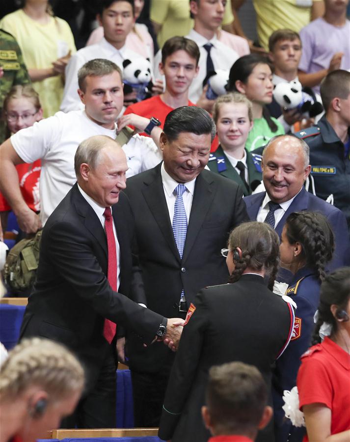 RUSSIA-VLADIVOSTOK-XI JINPING-PUTIN-ALL-RUSSIAN CHILDREN