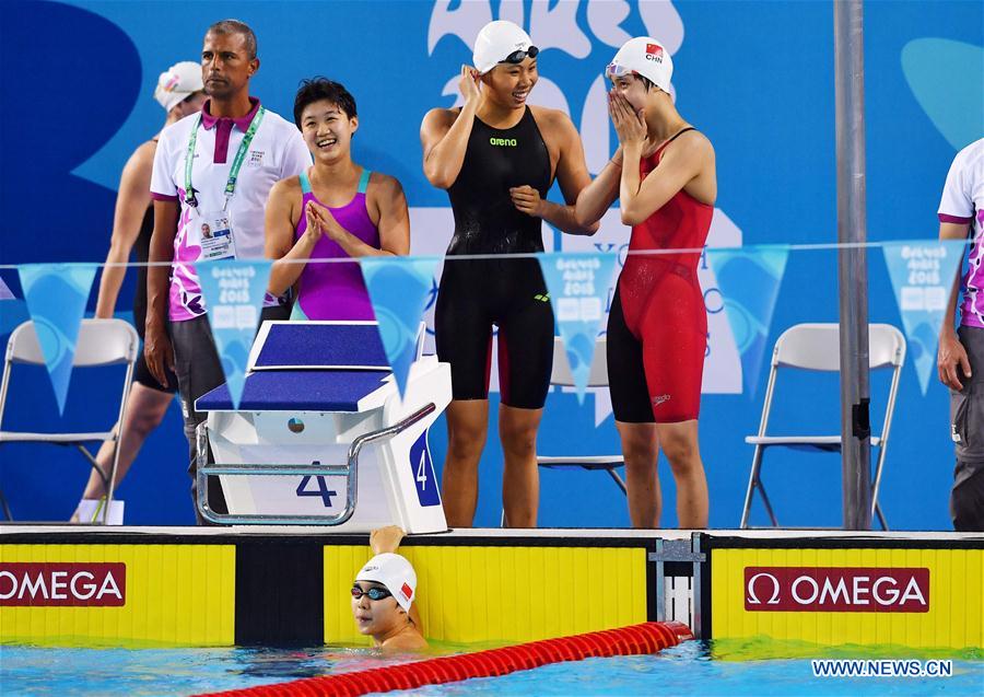 (SP)ARGENTINA-BUENOS AIRES-SUMMER YOUTH OLYMPIC GAMES-SWIMMING-WOMEN'S 4X100M MEDLEY RELAY