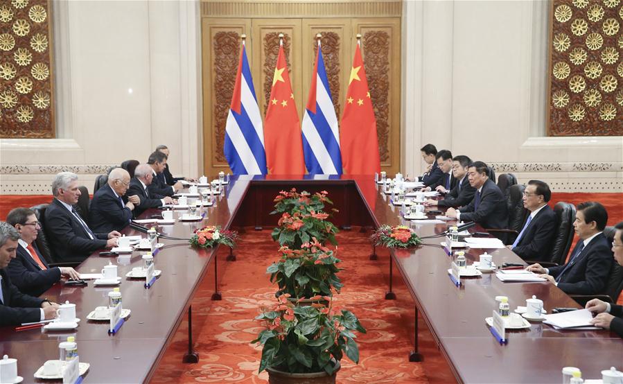 CHINA-BEIJING-LI KEQIANG-CUBAN PRESIDENT-MEETING (CN)