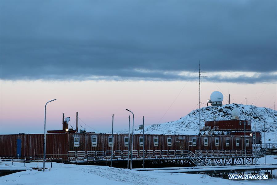 Photo taken on Feb. 9, 2019 shows a main building of the Zhongshan Station, a Chinese research base in Antarctica. Over the past 30 years, the Zhongshan Station has grown into a modern \